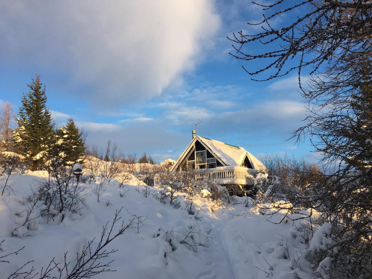 Bjoerk - A Cozy Hilltop Cottage - Great Location! Blaskogabyggd ภายนอก รูปภาพ